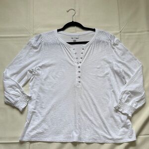 J.Jill Slub Knit 3/4 Sleeve Tee